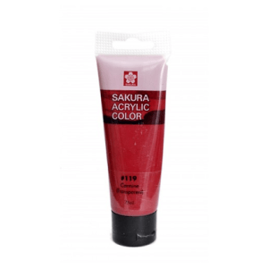 Sakura Acrylic Tube - Transparent (Carmine) - 75 ml