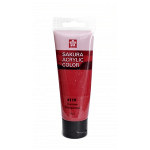 Sakura Acrylic Tube - Transparent (Carmine) - 75 ml