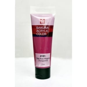 Sakura Acrylic Tube - Transparent (Deep Rose Magenta) - 75 ml