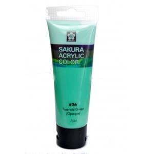 Sakura Acrylic Tube - Opaque (Emerald Green) - 75 ml