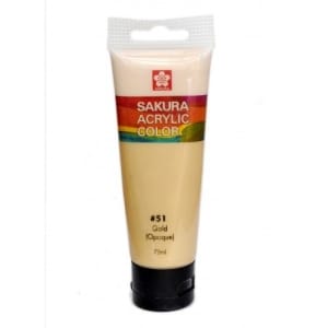 Sakura Acrylic Tube - Metallic (Gold) - 75ml