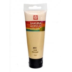 Sakura Acrylic Tube - Metallic (Gold) - 75ml