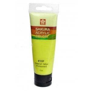 Sakura Acrylic Tube - Transparent (Greenish Yellow) - 75 ml