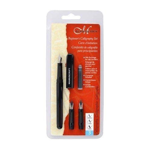 Manuscript Beginner's Calligraphy Fountain Pen Set mc1235a Manuscript Beginner's Calligraphy Fountain Pen Set
