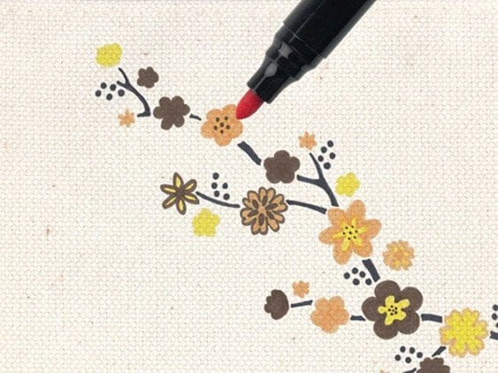 Milan - Box of 6 Fibrepens for painting on Fabric milan06p6t2 milan06p6t2