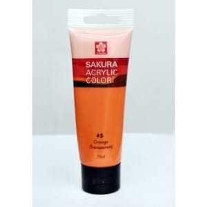 Sakura Acrylic Tube - Transparent (Orange) - 75 ml