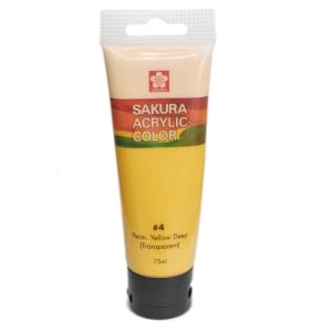 Sakura Acrylic Tube - Transparent (Permanent Yellow Deep) - 75 ml