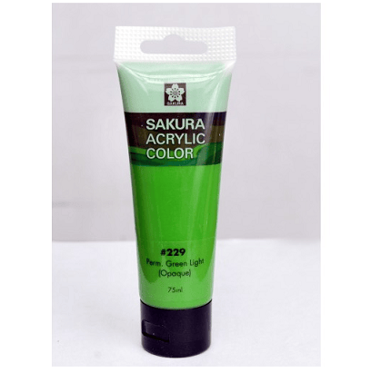 Sakura Acrylic Tube - Opaque (Perm Green Light) - 75 ml permgreenlight Sakura Acrylic Tube - Opaque (Perm Green Light) - 75 ml