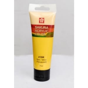 Sakura Acrylic Tube - Transparent (Permanent Yellow) - 75 ml