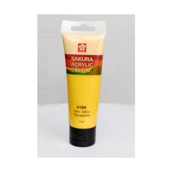 Sakura Acrylic Tube - Transparent (Permanent Yellow) - 75 ml