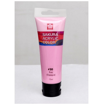 Sakura Acrylic Tube - Opaque (Pink) - 75 ml pink Sakura Acrylic Tube - Opaque (Pink) - 75 ml
