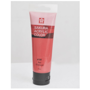 Sakura Acrylic Tube - Opaque (Red) - 75 ml