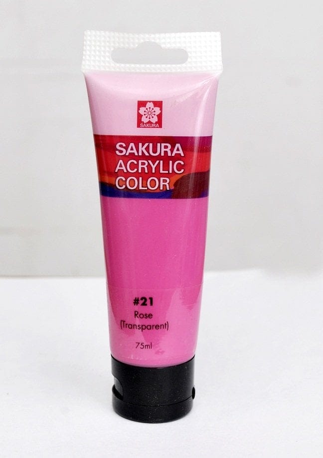 Sakura Acrylic Tube - Transparent (Rose) - 75 ml rose Sakura Acrylic Tube - Transparent (Rose) - 75 ml
