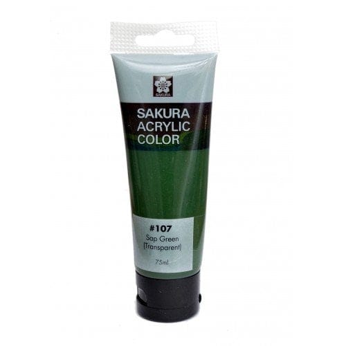 Sakura Acrylic Tube - Transparent (Sap Green) - 75 ml sapgreen Sakura Acrylic Tube - Transparent (Sap Green) - 75 ml