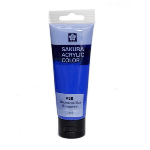 Sakura Acrylic Tube - Transparent (Ultramine Blue) -75 ml