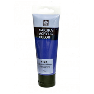 Sakura Acrylic Tube - Transparent (Ultramine Deep) - 75 ml