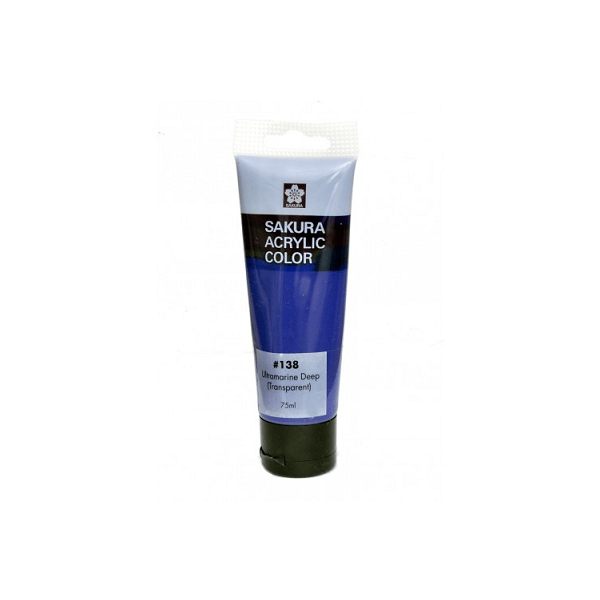Sakura Acrylic Tube - Transparent (Ultramine Deep) - 75 ml