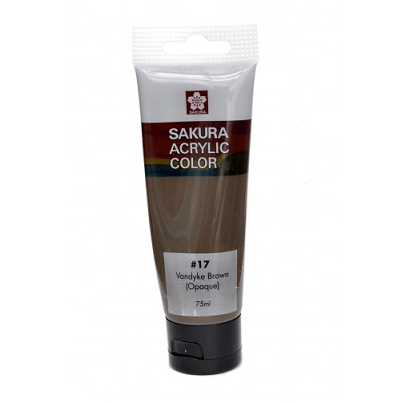 Sakura Acrylic Tube - Opaque (Vandyke Brown) - 75 ml vandykebrown Sakura Acrylic Tube - Opaque (Vandyke Brown) - 75 ml