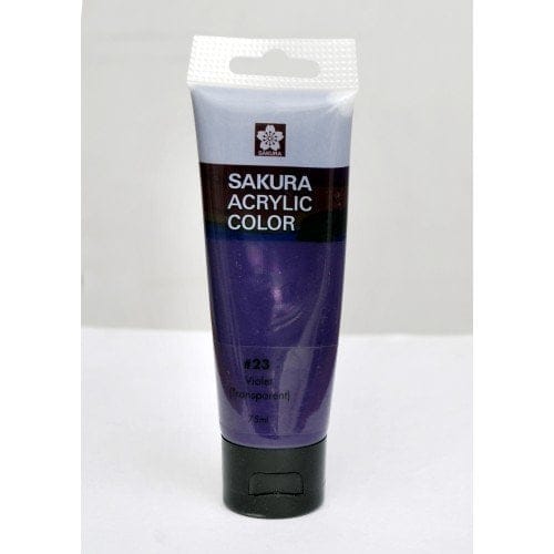 Sakura Acrylic Tube - Transparent (Voilet) - 75 ml violet Sakura Acrylic Tube - Transparent (Voilet) - 75 ml