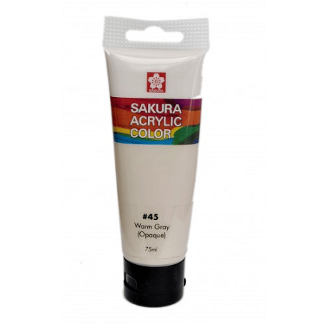 Sakura Acrylic Tube - Opaque (Warm Grey) - 75 ml warmgrey Sakura Acrylic Tube - Opaque (Warm Grey) - 75 ml
