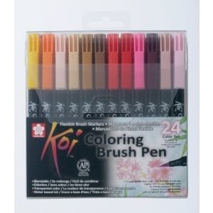 Sakura Koi Coloring Brush Pen - Purple (Pack of 3)