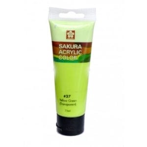 Sakura Acrylic Tube - Transparent (Yellowish Green) - 75 ml