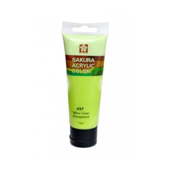 Sakura Acrylic Tube - Transparent (Yellowish Green) - 75 ml