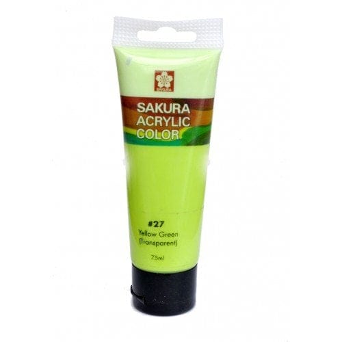 Sakura Acrylic Tube - Transparent (Yellowish Green) - 75 ml yellowgreen Sakura Acrylic Tube - Transparent (Yellowish Green) - 75 ml