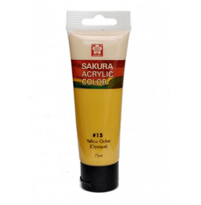 Sakura Acrylic Tube - Opaque (Yellow Ochre) - 75 ml yellowocher Sakura Acrylic Tube - Opaque (Yellow Ochre) - 75 ml