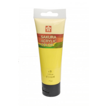 Sakura Acrylic Tube - Opaque (Yellow) - 75 ml yellowopaque3 Sakura Acrylic Tube - Opaque (Yellow) - 75 ml