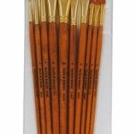Daler-Rowney Simply Gold Taklon Synthetic Long Handled Brush - Set of 10