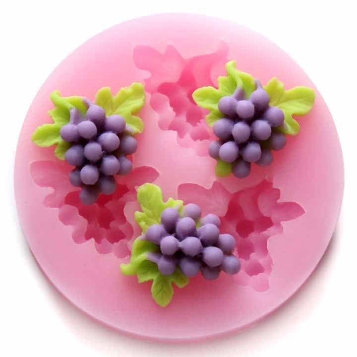 Mini Grapes Silicone Clay Mould camold152a Mini Grapes Silicone Clay Mould