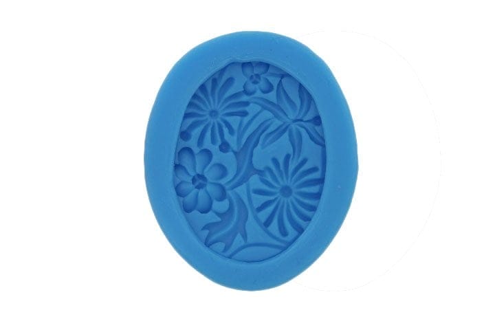 Floral Cameo Silicone Clay Mould (Design 1) camold160b camold160b