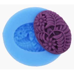 Floral Cameo Silicone Clay Mould (Design 2)