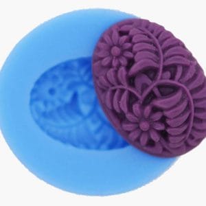 Floral Cameo Silicone Clay Mould (Design 2)