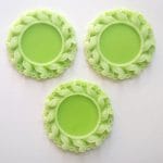 Resin Circular Cameo Frame (1.5 inch) - Design 1 - Green