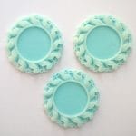 Resin Circular Cameo Frame (1.5 inch) - Design 1 - Blue