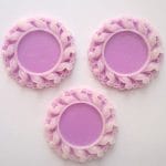 Resin Circular Cameo Frame (1.5 inch) - Design 1 - Purple