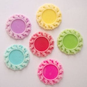 Resin Circular Cameo Frame (1.5 inch) - Design 1 - Multicolor