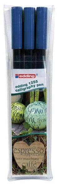 edding 1255 Calligraphy Pen - Blue (Pack of 3) edding blue edding 1255 Calligraphy Pen - Blue (Pack of 3)