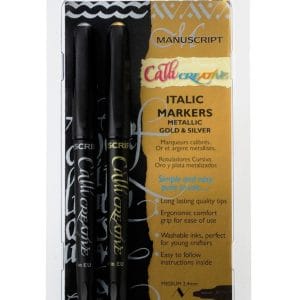 Manuscript Callicreative Metallic Gold & Silver Marker Pens - Medium