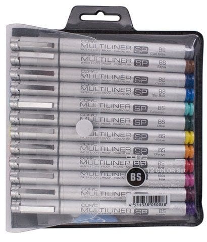 Copic Color Multiliner SP Brush Small - Set of 12