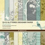 My Minds Eye Glitter Paper - Wildflower - 12X12 Paperpack (54 Sheets)