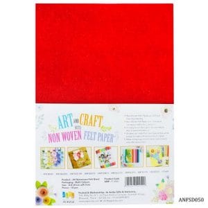 A4 Felt Sheets - Red (Pack of 10 sheets)