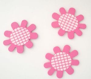 Wooden Die Cuts - Flowers - Pink (Pack of 5)