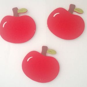 Wooden Die Cuts - Apples (Pack of 5)