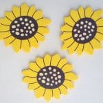 Wooden Die Cuts - Flowers - Yellow and Black (Pack of 5)