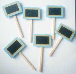 Wooden Plant Markers - Blue (Set of six pcs)