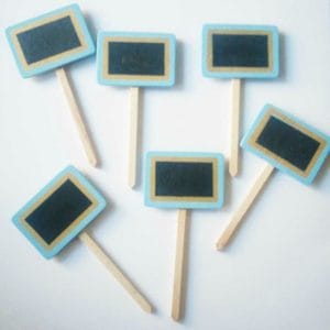 Wooden Plant Markers - Blue (Set of six pcs)