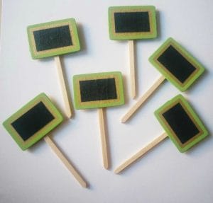 Wooden Plant Markers - Green (Set of six pcs)
